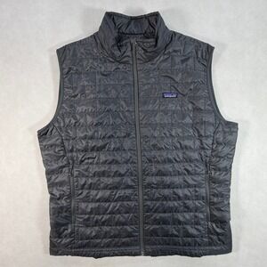 Patagonia Nano Puff Vest Mens XXL Forge Charcoal Gray Full Zip PrimaLoft